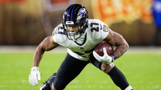 Baltimore Ravens running back J.K. Dobbins